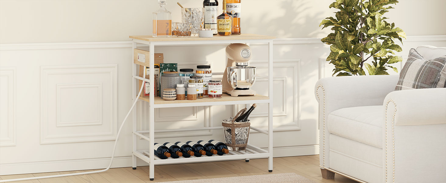 Amazon.com: IBUYKE Kitchen Island with Storage, Bakers Rack with